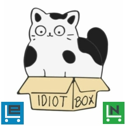 Cica a dobozban kitűző