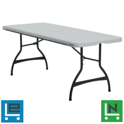 Összecsukható és rakásolható bankett asztal 183x76 cm (80272)