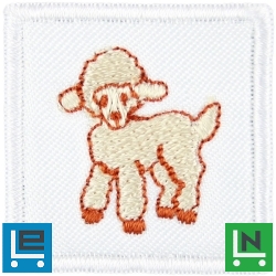 Óvodai jel selyemre hímzett - Bárány