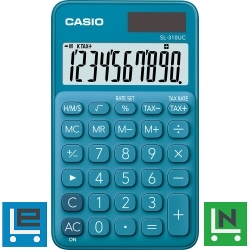 Zsebszámológép 10 digit Casio SL 310 kék