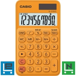 Zsebszámológép 10 digit Casio SL 310 narancs