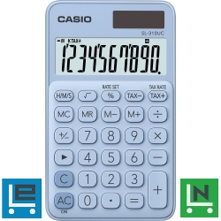 Zsebszámológép 10 digit Casio SL 310 világoskék