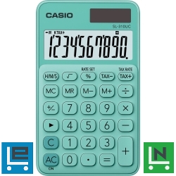 Zsebszámológép 10 digit Casio SL 310 zöld