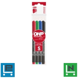 Alkoholos marker készlet, S, OHP Ico, 4 klf.szín