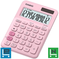 Számológép asztali 12 digit nagy kijelző Casio MS 20 UC rózsaszín
