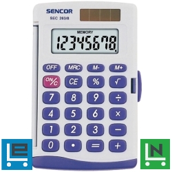 Zsebszámológép 8 digit kijelző Sencor SEC263/8 szürke