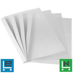 Hőkötő borító, A4, 1,5mm, 170 g, 1-10lap, matt, Fellowes(R) Coverlight, 20 db/csomag, fehér
