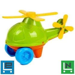 Műanyag helikopter - zöld, 11 cm