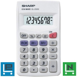 Sharp EL-233S Zsebszámológép White