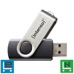 Intenso 8GB Basic Line USB2.0 Black/Silver
