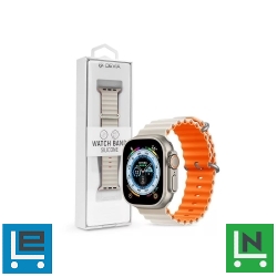 Devia Deluxe Series Sport6 Silicon Two-tone Watch Band 38-41mm Starlight/Orange