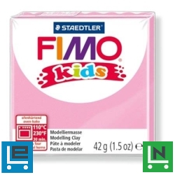 Gyurma, 42 g, égethető, FIMO "Kids", világos rózsaszín