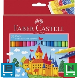 Filctoll készlet, FABER-CASTELL, 36 különböző szín "Castle"