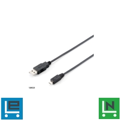 USB 2.0 kábel, USB-A/USB MicroB, 1,8 m, EQUIP
