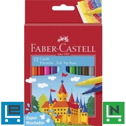 Filctoll készlet, FABER-CASTELL, 12 különböző szín"Castle"