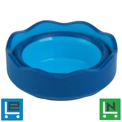 Ecsettál, műanyag, FABER-CASTELL "Click&Go", kék