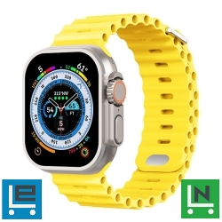 Phoner River Apple Watch 41/40/38 mm szilikon szíj, sárga