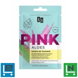 AA PINK ALOE - Intenzív hidratáló és bőrszínjavító hatású fátyolmaszk 18 ml (1 db)