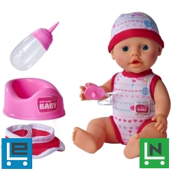 Simba Toys New Born Baby - 5 funkciós, interaktív lány baba 30cm (105037800)