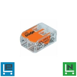 Kompakt csatlakozó 2x 0,14-4mm2, oldható (100db/doboz)