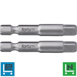 Fortum adapter klt. 2 db, dugókulcsok gépi befogásához; S2 acél, 1/4", 50 mm, bliszteren
