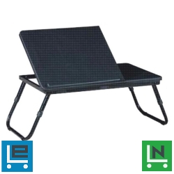 EVALD Hordozható és összecsukható notebookasztal, fekete/fehér színben, 60x35x20 cm