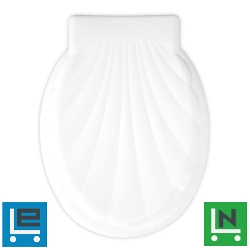 WC-fedél Leader, fehér, egyszerű bezárás, 390 x 50 mm