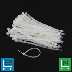 Gembird kábelkötegelő, 10 cm, fehér (100 db/csomag) (NYT-100/25)