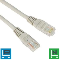 VCOM kábel UTP CAT5E patch 0,5m, szürke