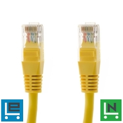 VCOM kábel UTP CAT5E patch 0,5m, sárga